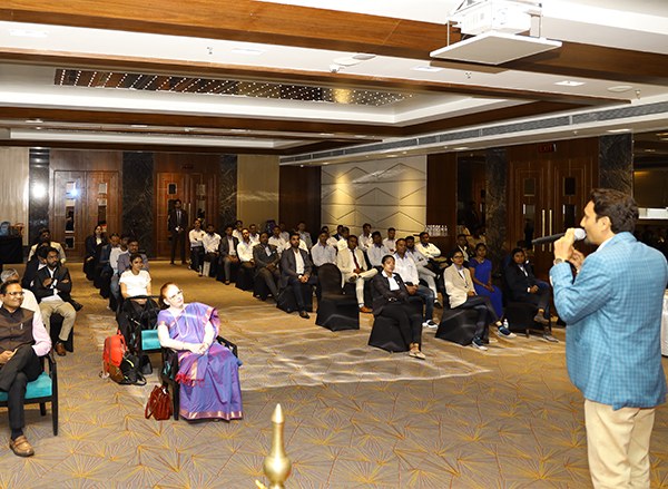 Manish Jain addressing a branding seminar
