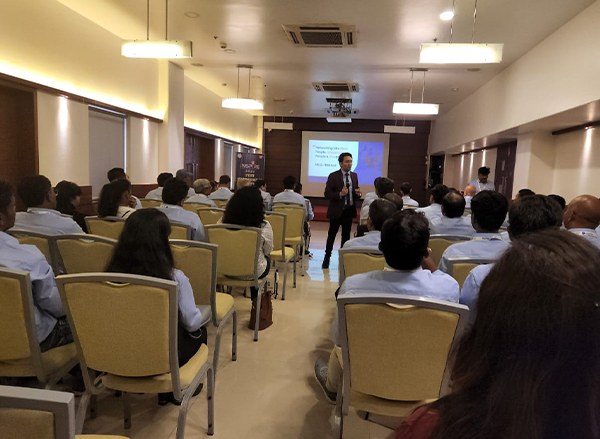 Manish Jain presenting a workshop